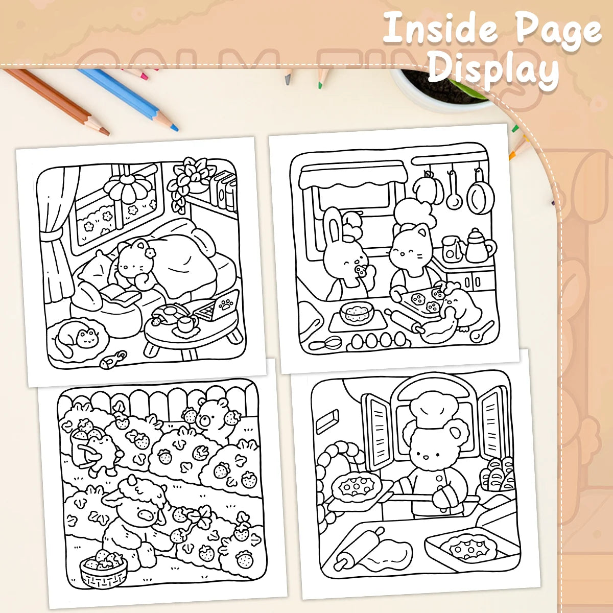 Cozy Coloring Books for Adults With Bold Easy Patterns Cute Drawing Book Perfect Gift for Party and Birthday Calm Times