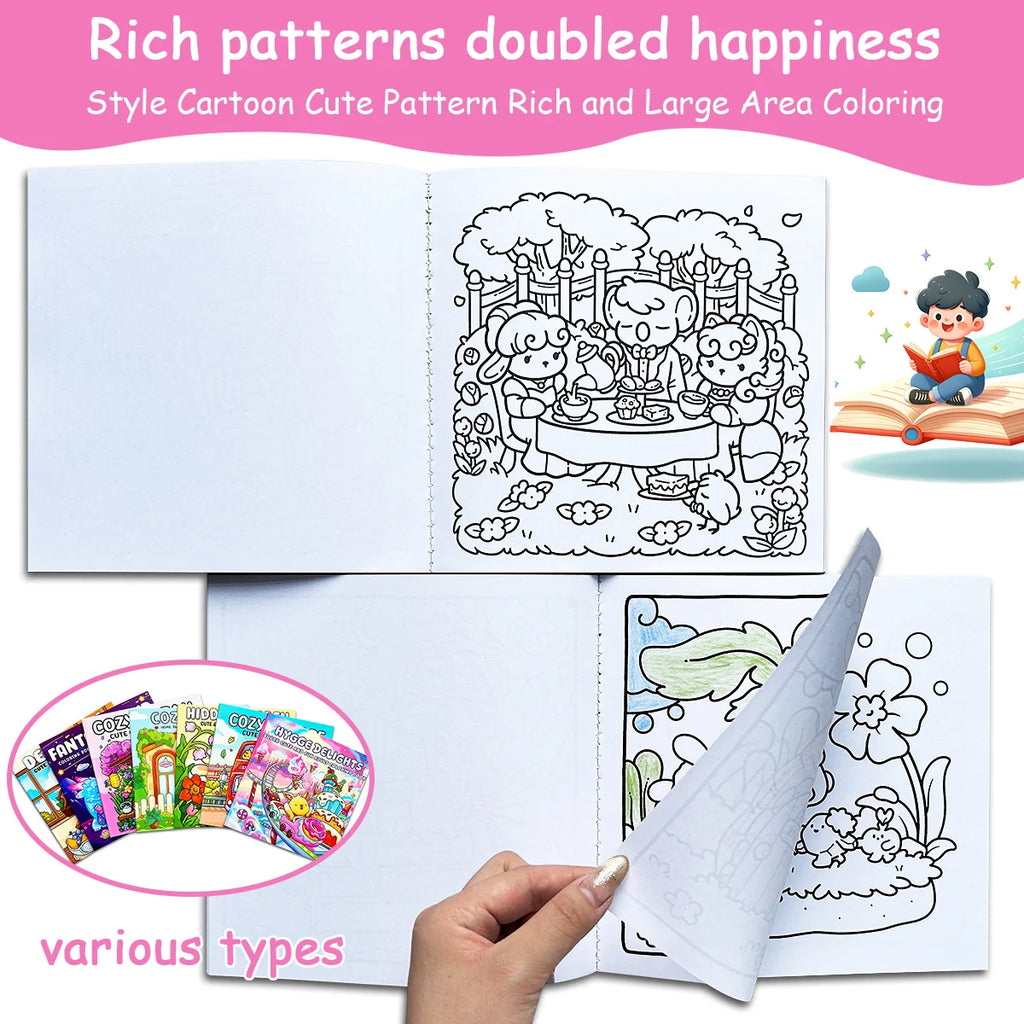 A collection of best-selling adult coloring books | Covering diverse themes such as European and Japanese styles