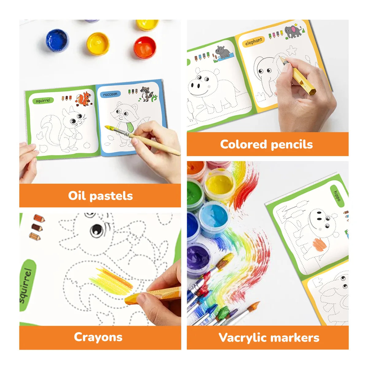 Children's Coloring Book for 3-6 Years Old, Suitable for Boys/girls in Early Childhood Education Coloring Book (set of 10 Books)
