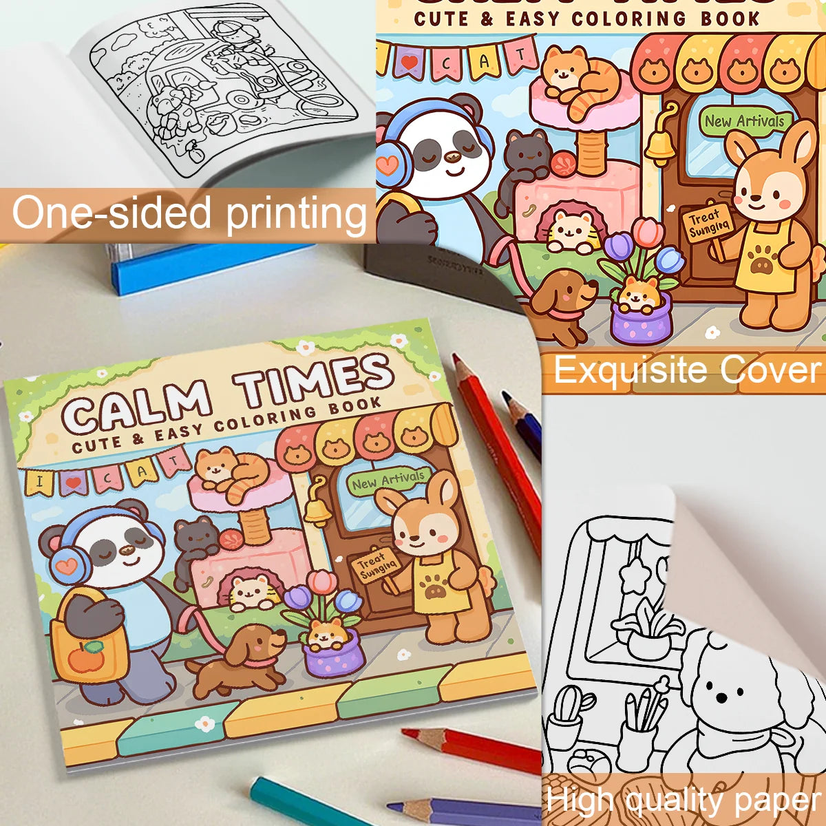 Cozy Coloring Books for Adults With Bold Easy Patterns Cute Drawing Book Perfect Gift for Party and Birthday Calm Times
