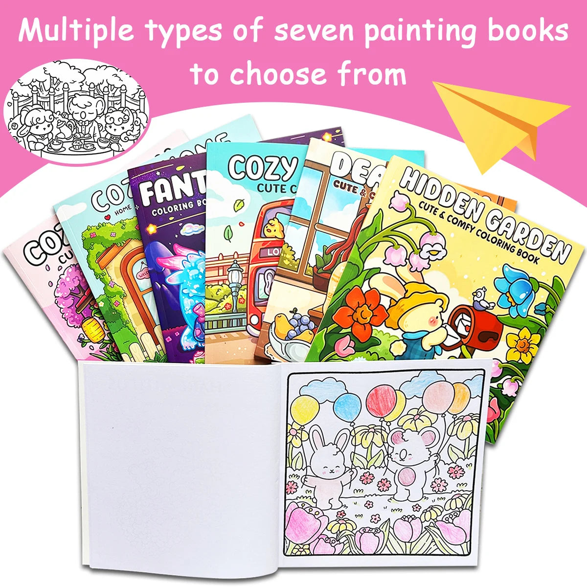 A collection of best-selling adult coloring books | Covering diverse themes such as European and Japanese styles