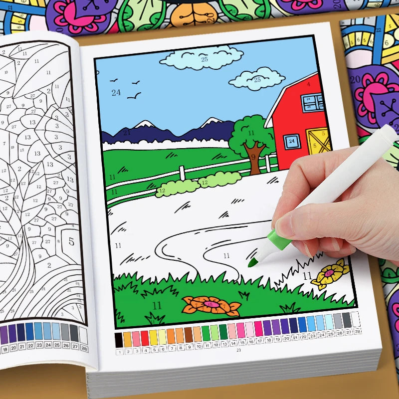 Adult Coloring Books Feature Unique and Beautiful Patterns That Can Be Colored by Numbers. It Includes Relaxing Designs Such as Mandala Patterns, Animals, Flowers, and Birds, Printed on Thick, High-Quality Pages. This Book Is