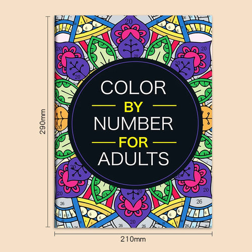 Adult Coloring Books Feature Unique and Beautiful Patterns That Can Be Colored by Numbers. It Includes Relaxing Designs Such as Mandala Patterns, Animals, Flowers, and Birds, Printed on Thick, High-Quality Pages. This Book Is
